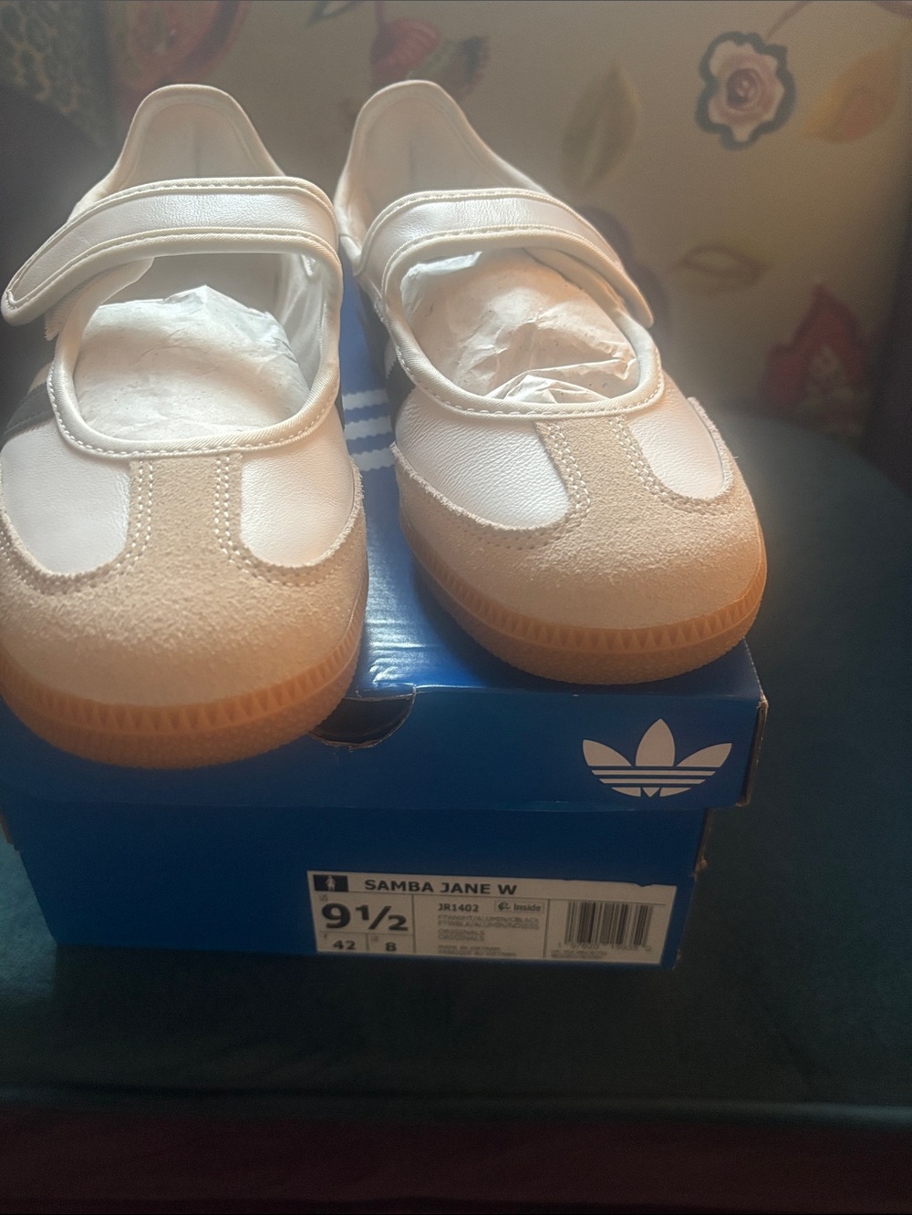 adidas Samba Jane W White and Gum Athletic Shoes